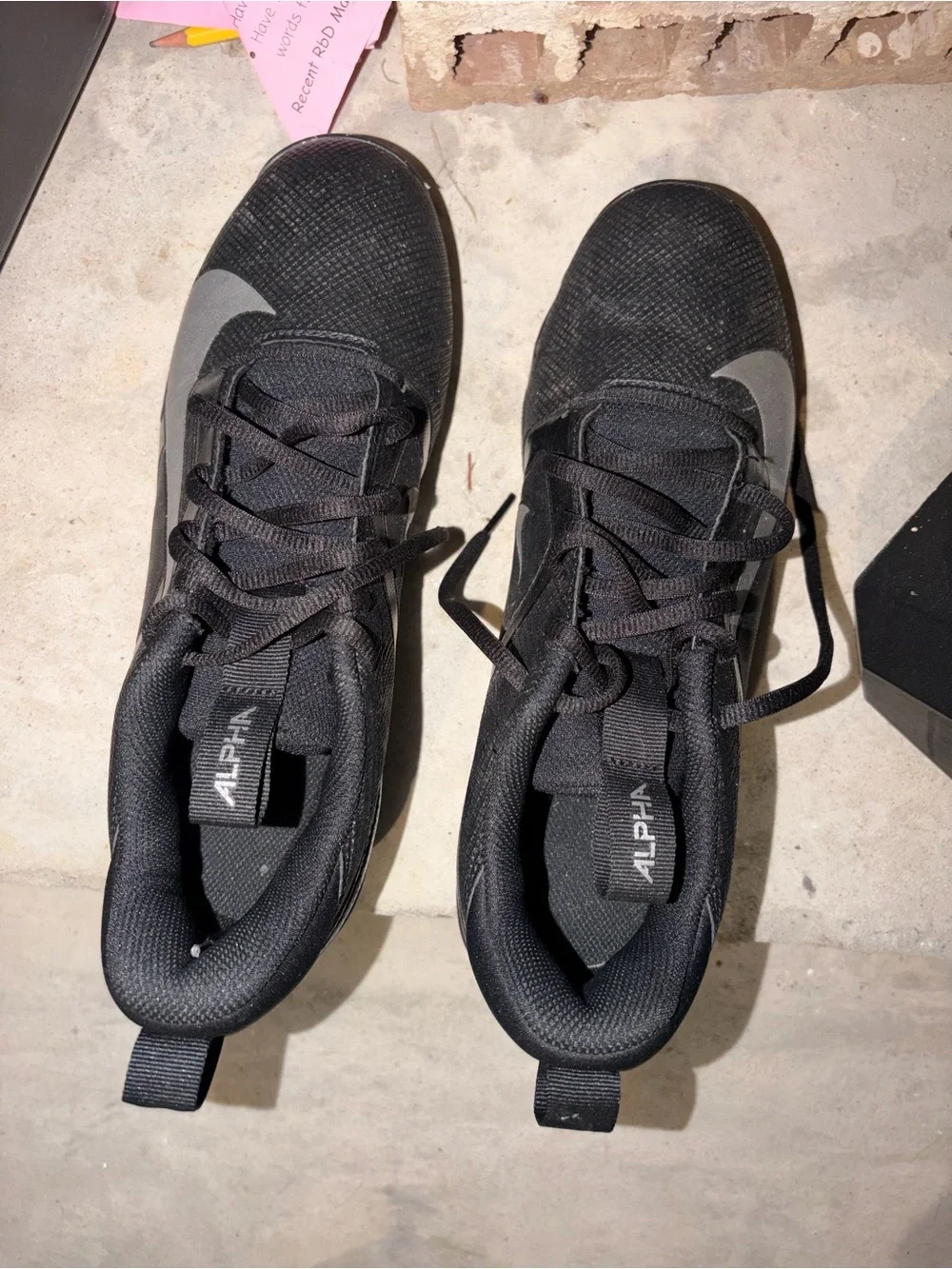 Men’s Black Athletic cleats 8.5